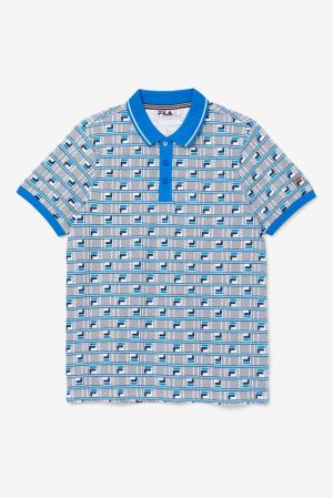 FILA Gianni Polos Blue / White / Navy,Mens Clothing | CA.THUDYB807